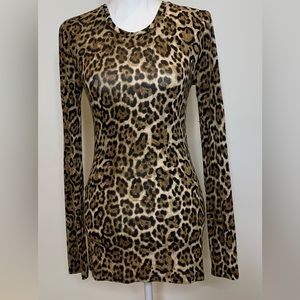 BBCBG Leopard crewneck top Size S